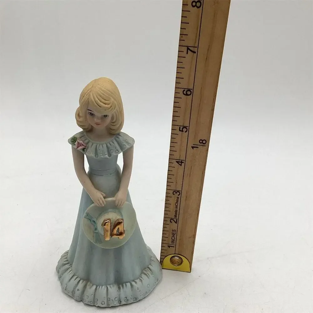 Vintage Enesco Growing Up‎ Girls Age 14 Figurine 1981 Multicolor
